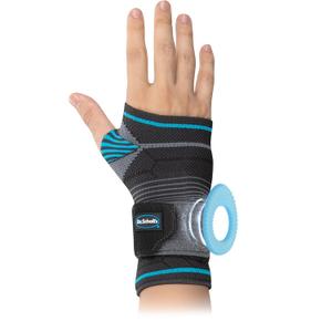 Dr. Scholl's Wrist Brace with Massaging Gel & Breathable Fabric, Shock-Absorbing Wrist Wraps, Built-in Gel Padding & Support (Size L/XL)