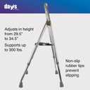 Days Hemi Walker - Mobility Aid for Elderly, Handicapped, Disabled Users - One Arm or Hand Support, Folding, Aluminum, Height Adjustable - Weight Capacity Up to 300 Pounds