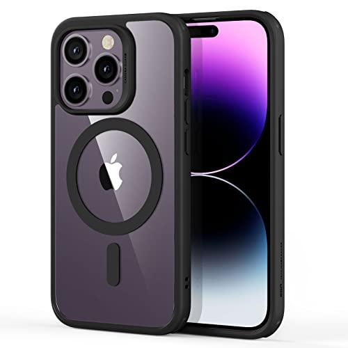 ESR for iPhone 14 Pro Case, Compatible with MagSafe, Shockproof Military-Grade Protection, Yellowing Resistant, Magnetic Phone Case for iPhone 14 Pro, Classic Hybrid Case (HaloLock), Clear Black