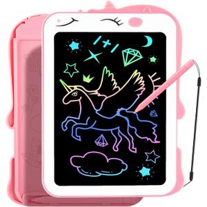 LCD Writing Tablet for Kids, Unicorn Girl Toys, Toddlers Toys Drawing Board, Educational Doodle Pad Kid Toy for 3 4 5 6 7 8 Year Old Girls Boys Easter Birthday Party Xmas Gift, 8.5inch (Pink)