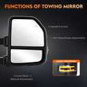 Youxmoto Towing Mirrors fit for Ford F150 2015 2016 2017 2018 2019 2020 Pickup Truck Mirrors, Heated, Turn Signal Light, Manual Folding & Extending; Left+ Right Side Mirrors; Fits 8 Pin Plug; Black, 
Item dimensions L x W x H	13 x 13 x 20 inches