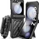 SUPCASE for Samsung Galaxy Z Flip 5 Case with Stand & Belt-Clip (Unicorn Beetle Pro), [Hinge Protection] [Front Screen Protector] Dual Layer Rugged Protective Phone Case for Galaxy Z Flip 5, Black