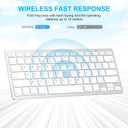 SPARIN Wireless Bluetooth Keyboard and Mouse for iPad (A16) 11th 10th Generation, iPad Air (13/11 inch), iPad Pro 13/12.9/11 inch, iPad 9th 8th Gen, iPad mini 7th -8.3 inch, Above iOS13- Silver White
