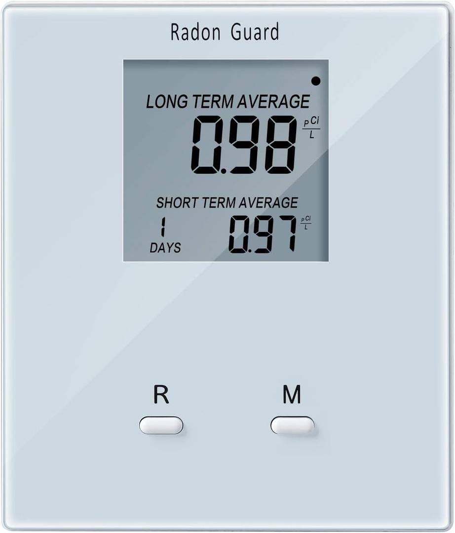 Home Radon Detector, Portable Radon Meter, Elifecity Long and Short Term Home Radon Monitor, Battery-Powered, Easy-to-Use