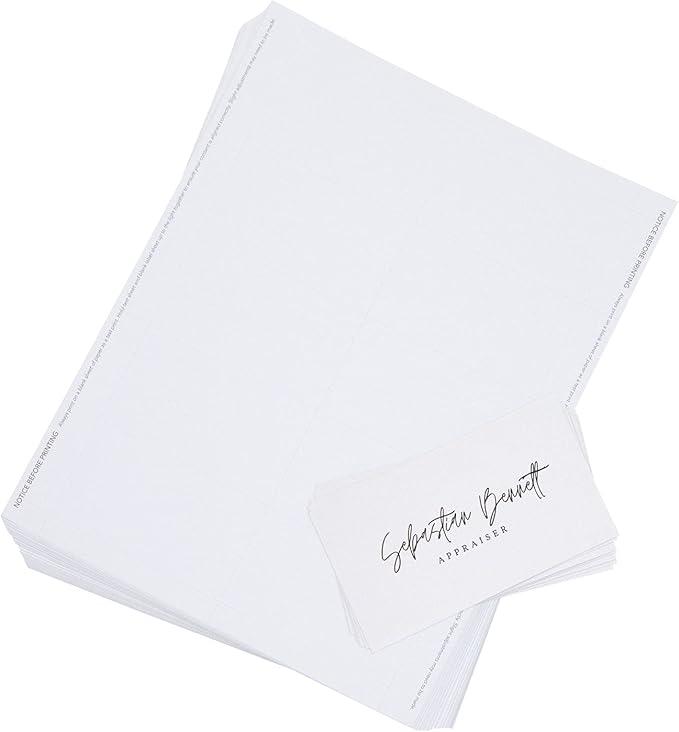 Juvale Printable Business Cards For Self Adhesive Sleeves 3.75*2.36 In, 50 Sheets/500 Pieces