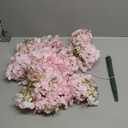 Fake Pink Hydrangea Artificial Flowers - Faux Silk Hydrangeas Flowers Heads with Stems Real Touch for Home Wedding Party Table Decor(Pink,Pack of 10)