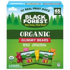 Black Forest Organic Gummy Bears Candy, 0.8 Ounce Pouches (65 Count) (EXP 10/20/26)
