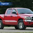 Window Visors Rain Guards Shield for 2005-2010 Dodge Dakota Quad Cab, Out-Channel Window Vent Wind Deflectors Visors Shades for 05-10 Dakota Crew Cab