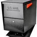 Mail Boss 7206 Package Master Curbside Locking Security Mailbox | Black,Medium
