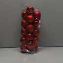 Napzy 24 Count Shatterproof Christmas Ball Ornaments Set, 2.36 Inch Red Christmas Tree Decorations for Xmas Holiday Party Decor, Wreath and Garland Hanging Balls