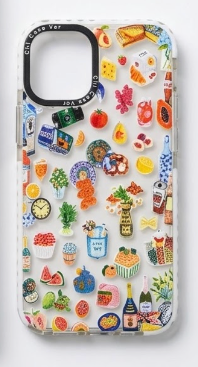 for iPhone 12 mini Case, Tropical Citrus&Cocktails Y2K, Military-Grade Drop Protection, Carnival Soft Slim TPU Protective Cover with Camera Protection for Women & Girls