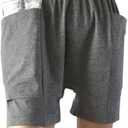 Shorts for Nephrostomy Bag, Catheter Leg Bag Holder Support Underwear for Drainage Bag Ostomy Care Clothes XXL