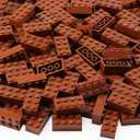 Feleph 2x4 Bricks 320 Pieces Reddish Brown Parts Building kit Creative Play Set Classic Blocks Toy Accessories Compatible with 3001 Major Brands (Reddish Brown)