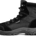 FREE SOLDIER Men's Tactical Hiking Boots - Lightweight & Comfortable Work & Combat Boots, 6 Inches (Black, 10.5)