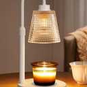 Innqoo White Candle Warmer Lamp with Timer, Dimmable Candle Warmer for Jar Candles, Height Adjustable Wax Melts Warmer, Birthday Gifts for Women Mom, House Warming Gifts New Home Decor (Regular(4.7 in))