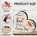 3 x Sympathy Gifts for Loss of Loved One - Cardinal Bird Wooden Sign Bereavement & Memorial Gifts - Desk Decor & Table Centerpieces - For Father & Mother - 110