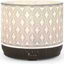 Earnest Living Essential Oil Diffusers for Essential Oils Large Room Diffuser White Ceramic Diffuser 500ml Aromatherapy Diffuser with 4 Timers 7 Night Lights and Auto Off Function for Home Gift
