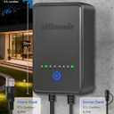 120W Low Voltage Landscape Transformer, Weatherproof Outdoor Low Voltage Transformer, 120V AC to 12V DC, Landscape Lighting Transformer with Timer and Photocell Sensor, ETL Listed A03LT06