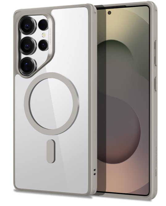 ESR for Samsung Galaxy S25 Ultra Phone Case, Compatible with MagSafe, Magnetic Case for S25 Ultra, MilitaryGrade Protection, Yellowing Resistant, Classic Series, Clear Grey