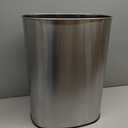 BestOffice | 13 Gallon Trash Can with Lid | Automatic Touchless Garbage Can | Odor Control | Modern Oval Design | Easy to Clean | Stainless Steel | Fits Any Kitchen, Bathroom, Office or Home