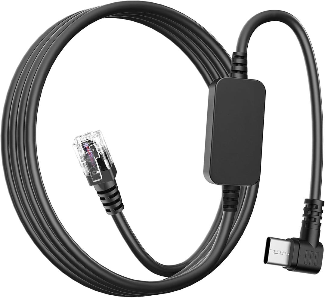 USB-C to RJ11 Power Cord, Radar Detector Cable, for Replacing Radar Detector Cables Such as Uniden R1 R3 R7 Beltronics Cobra Whistler Escort MAX360 Passport 9500i Radenso XP 6.56ft