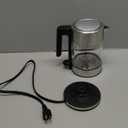 Amazon Basics Electric Kettle with Glass Carafe for Tea and Coffee, BPA-Free, Fast Boiling, Auto Shut-Off, 1 Liter, 1500W, Glass and Steel