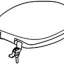 Thetford 34144 White Toilet Seat and Cover Assembly