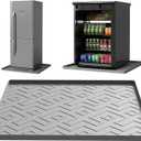 Mini Fridge Silicone Mat 19.7"x19.7"x0.4" - Non-Slip, Spill-Proof, Drip Prevention | Ideal for Refrigerators, Washing Machines, Dryers, Wine Coolers, and Dishwashers (Gray)