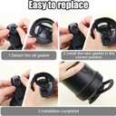 3 x 4pcs Lid Gasket Replacement for Blender Bottle Strada Flip Shaker Cup Water Bottle Parts Accessories Leak-Proof, 2 Sizes Silicone Seal Ring for Blenderbottle Strada Flip Shaker 24 oz 28 oz(Gray)