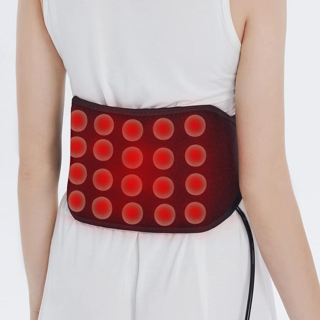 UTK Heating Pad for Back Pain Relief, Far Infrared Heating Pads with 20 Natural Jade Stones, Heating Fast, Hot Enough, Auto Shut Off, Smart Controller, 55'' Large Size Heat Pad for Back (3.16 Inch (Pack of 1))