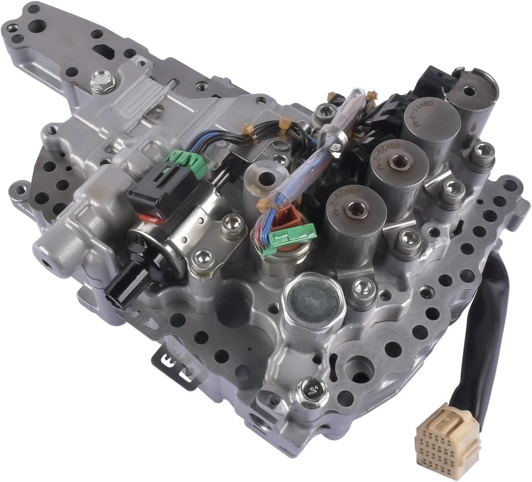 Transmission Valve Body with Stepper Motor Replacement for Nissan Altima Rogue Lancer Outlander L4 2.0L 2.4L 2.5L 31705-3TX0C 317053TX0A JF011E