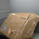 LITTLE TREE Round Coffee Table, 32" Circle Faux Marble Coffee Tables for Living Room, 2-Tier Golden Metal Legs Accent Center Table with Open Storage Modern Design Home Furniture (White and Gold)