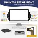 HAUTOCO Monitor Mount Document Clip, Document Holder for Typing Clips to Laptops & Monitors, Adjustable Removable Stand, Adhesive Mounts Left or Right, Holds Up to 20 Sheets for Recipes, Study, Office