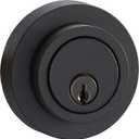 Amazon Basics Contemporary Round Deadbolt Door Key Lock, Easy Installation, Single Cylinder, Matte Black, 1-Pack