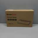 Bonsenkitchen Vacuum Sealer Machine, Stainless Steel Food Sealer Vacuum Sealers with 100 Bags & 1 Roll Bag, 5 Food Vacuum Modes, Built-in Cutter & Bag Storage, Silver-Black