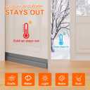 Door Draft Stopper for Bottom of Door, Adjustable Weather Stripping Door Seal for Cold Insulation, Under Door Sweep for Exterior & Interior Doors, Door Bottom Seal Blocker Noise (78inch,Grey) (Gray)