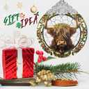 Cattle Stained Glass Orament - Christmas Ornament - Christmas Decorations for Tree - Holiday Present ldeas - Gift Exchange (Cow)