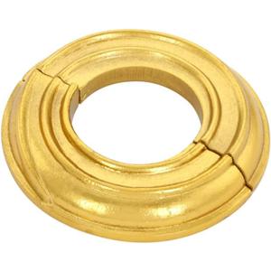 Renovators Supply Manufacturing Aluminum Escutcheon Plate 3.88" OD Escutcheon 1.5" IPS Lacquered Brass Finish Radiator Flange