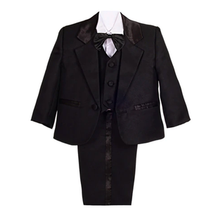 YuanLu 3T Baby Toddler Boy 5 Pcs Set Formal Tuxedo Suits No Tail Wedding Christening Baptism Outfits