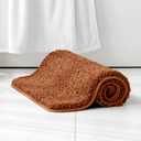 MIULEE Burnt Orange Extra Thick Non Slip Bathroom Rug Shaggy Soft Bath Mat Plush Microfiber Absorbent Water for Shower Tub Machine Washable (16x24 Inches)
