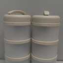Termichy Stackable Formula Dispenser Portable Milk Powder Container, 2 Pack, Warm Grey
