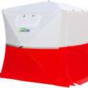 Goutime Professional Work Tent,Instant Pop-Up Canopy Tent 2x2m, Heavy-Duty Portable Shelter for Construction Site, Outdoor Workshop, Warehouse & Camping,Red, 7.2ft x 7.2ft x 6.6ft