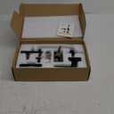 EHOMEWARE Matte Black Front Door Handle, Exterior Door Lock Set with Deadbolt, Black Entry Door Lever Set, Single Cylinder Deadbolt, Front Entry Door Handle, Reversible for Left & Right Doors