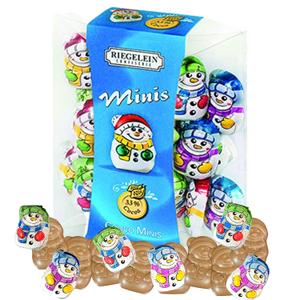 Riegelein Mini Solid Snowmen 33% Milk Chocolate Holiday Stocking Stuffer 3.5 oz (Best By: 07/31/2027)