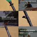 Adjustable Carbon Fiber Shaft Kayak Paddle, Kayaking Oars with Reinforced Nylon Blade for Adults, 4 Piece, 86in/220cm to 90in/230cm