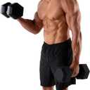 Hex Dumbbells Rubber Coated Cast Iron Hex Dumbbell (20 Pounds/Single)