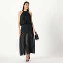 The Drop Women's Dierdre Sheer Maxi Skirt (Black, L)