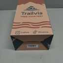 Trailvia Comfortable Footbed Sandals for Men & Women  Adjustable Buckle & Arch Support, Waterproof Summer Slides for Outdoor, Beach & Everyday Adventures (Navy)