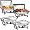 4 Pack Chafing Dishes for Buffet