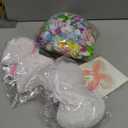 8 Pcs Easter 12 ft Skeleton Bunny Costume Accessories Set Include Bunny Headband Nose Bowtie Multicolor Garland Happy Easter Banner for Skeleton Spring Holiday Outdoor Garden Yard Lawn Decorations